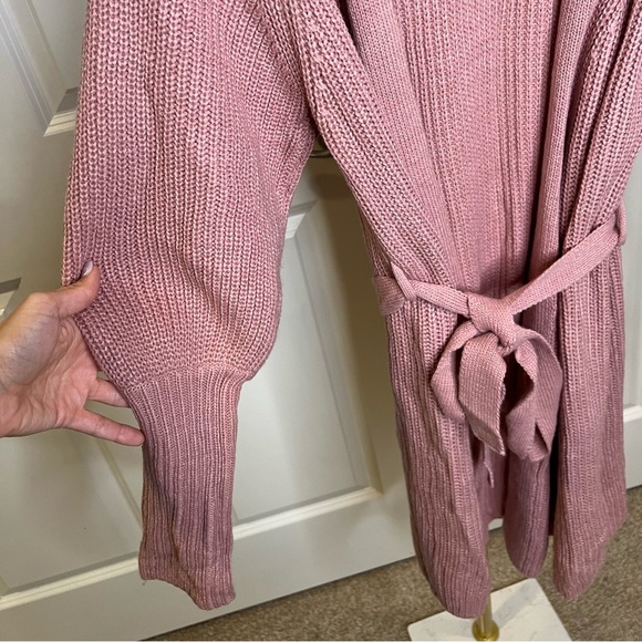 NWT Halara duster long sweater robe | dusty rose | oversized cardigan | small - Picture 3 of 10
